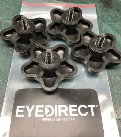 MKII L bracket 1/4x20 x 1/2" 5 fluted knob